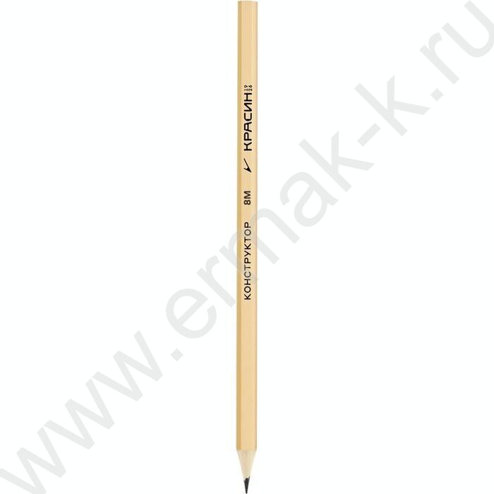 Карандаш ч/гр 8М (8B) "Конструктор" 2,2мм, шестигран, заточенный | Фото 1