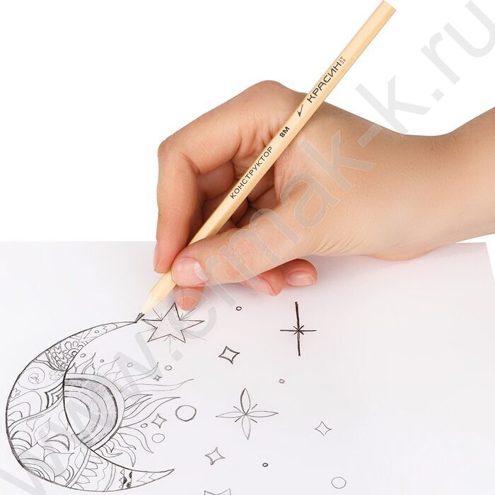 Карандаш ч/гр 8М (8B) "Конструктор" 2,2мм, шестигран, заточенный | Фото 7