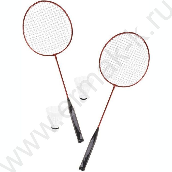 Игра Бадминтон  металл 2 ракетки 63*20,5 см,волан 2 шт,сетка ассорти | Фото 2