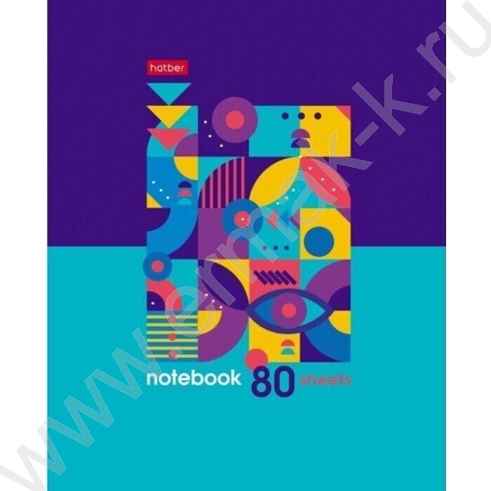 Тетрадь  80л клетка "Графические узоры" ассорти | Фото 2