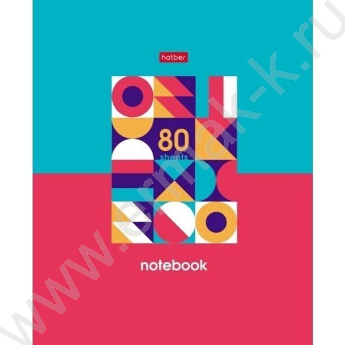 Тетрадь  80л клетка "Графические узоры" ассорти | Фото 4