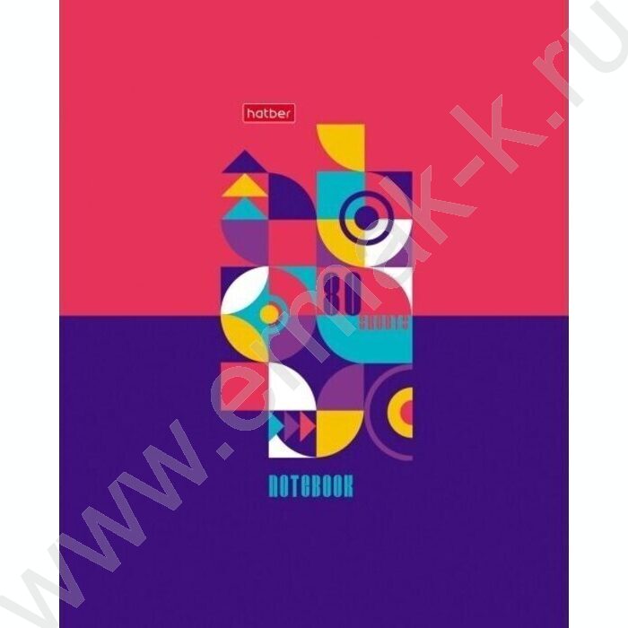 Тетрадь  80л клетка "Графические узоры" ассорти | Фото 5