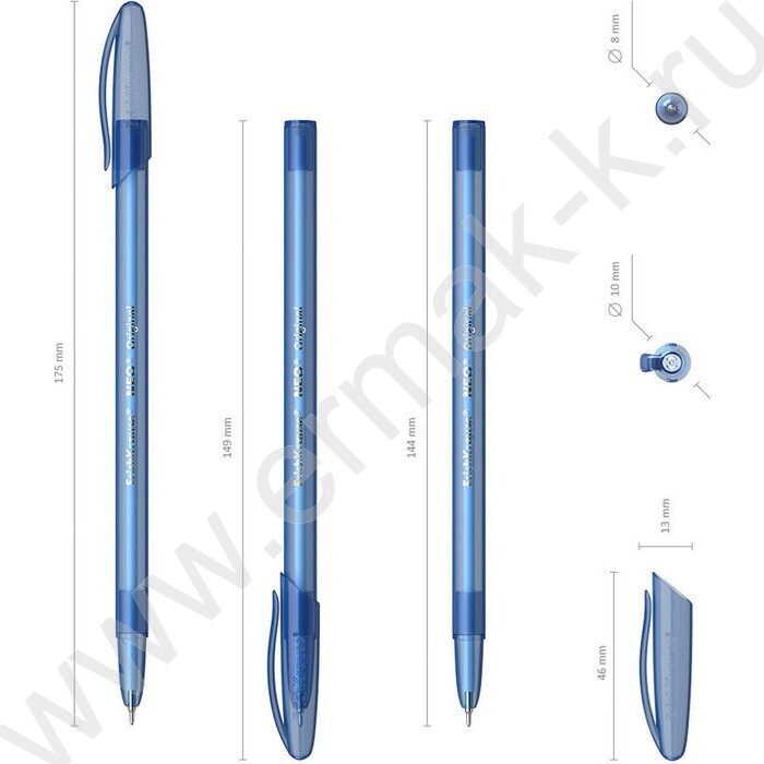 Ручка шар /набор  4шт/ Neo® Stick Original 0,7мм, синяя | Фото 3