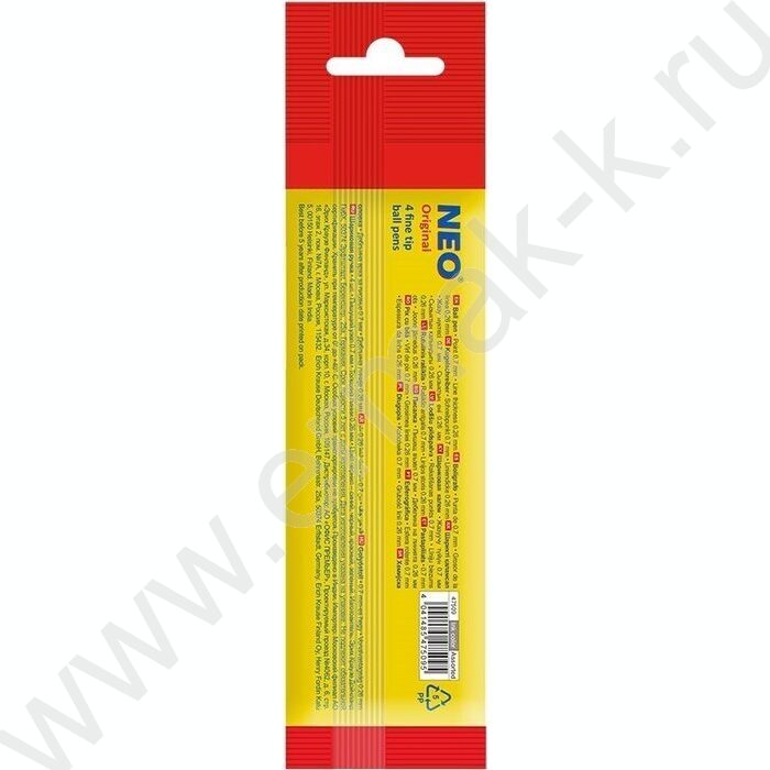 Ручка шар /набор  4шт/ Neo® Stick Original 0,7мм, синяя | Фото 4