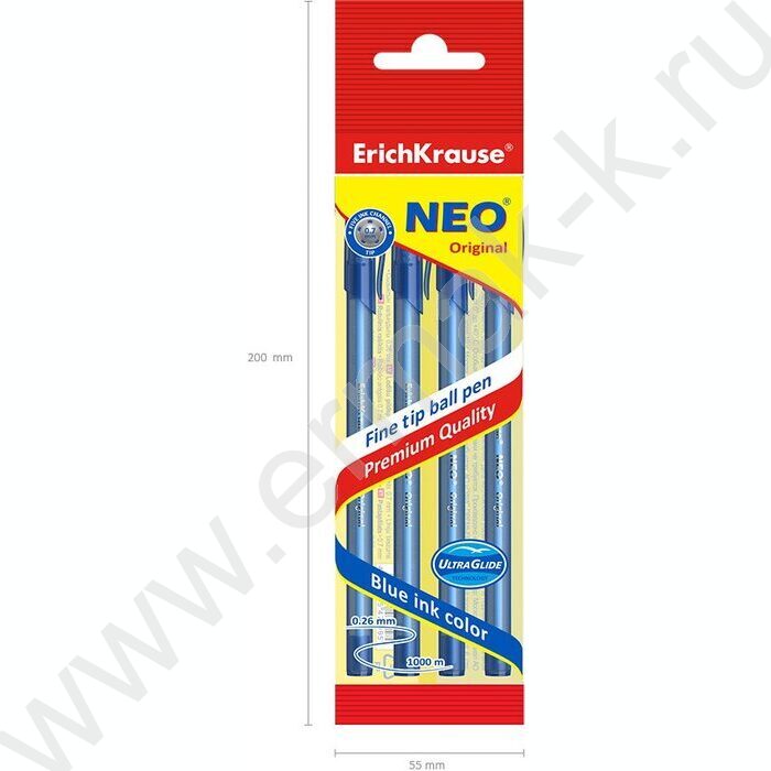 Ручка шар /набор  4шт/ Neo® Stick Original 0,7мм, синяя | Фото 5