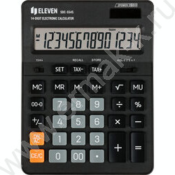 Калькулятор ELEVEN SDC-554S /двойное питание/ черный, 14 разряд | Фото 2