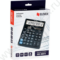 Калькулятор ELEVEN SDC-888TII /двойное питание/ черный, 12 разряд | Фото 6