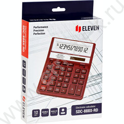 Калькулятор ELEVEN SDC-888X-RD /двойное питание/ красный, 12 разряд | Фото 6
