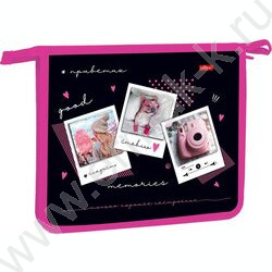 Папка д/тетрадей А5 пластик молния 1 отд "Selfie" | Фото 1