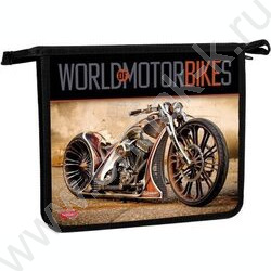 Папка д/тетрадей А5 пластик молния 1 отд "CustomBike" | Фото 1