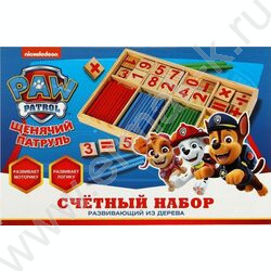 Деревянная игрушка Счетный набор "Щенячий Патруль" | Фото 1