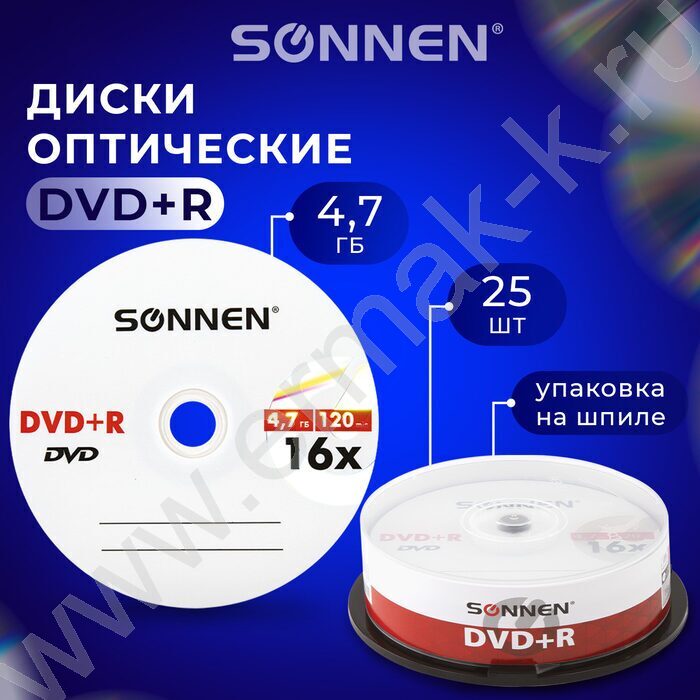 Матрица DVD+R 4.7Gb 16x (Cake Box по 25) | Фото 8