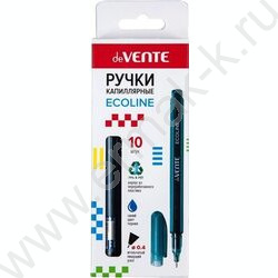 Ручка кап. "Ecoline" синяя 0,4мм /круглый корпус | Фото 3