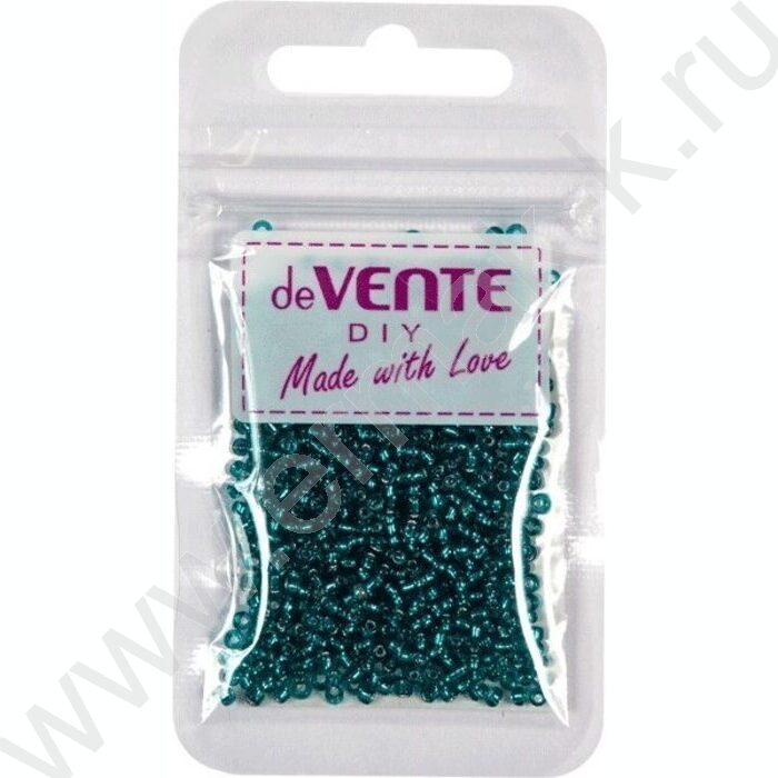 Бисер 2мм 10г /бирюзовый /круглый металлизированный /стеклянный | Фото 1