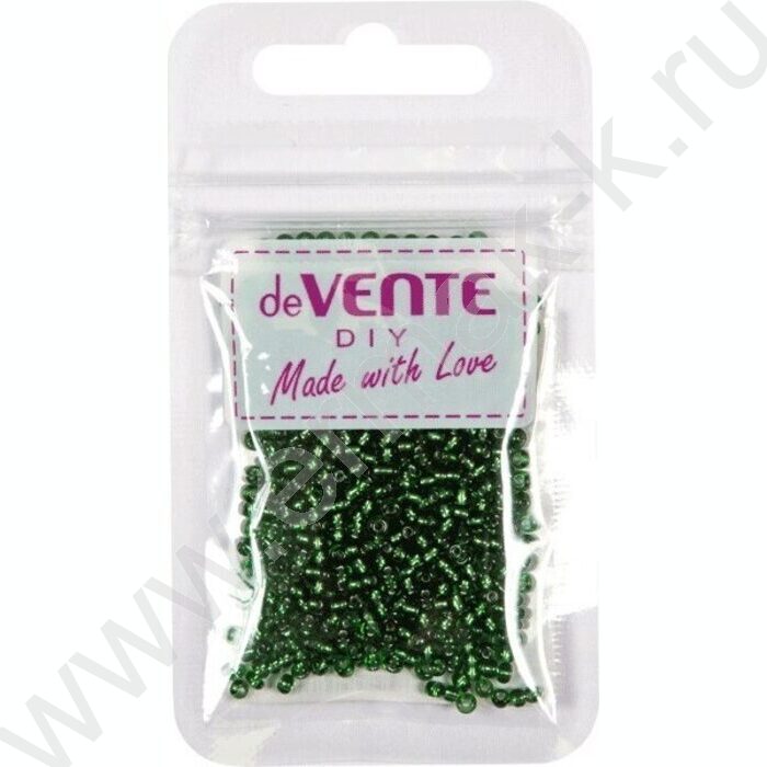 Бисер 2мм 10г /зеленый /круглый металлизированный /стеклянный | Фото 1