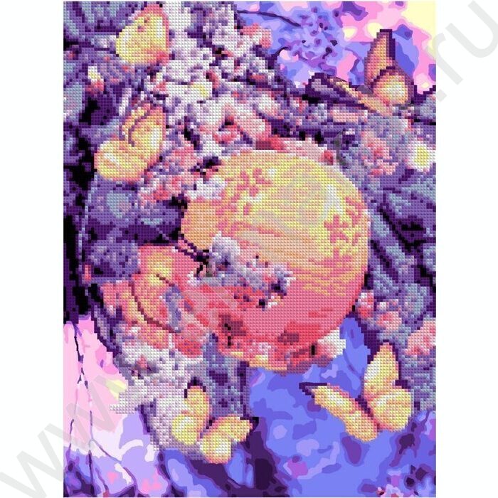 Мозаика алмазная 30*40см Китайский фонарик частичное заполнение | Фото 1