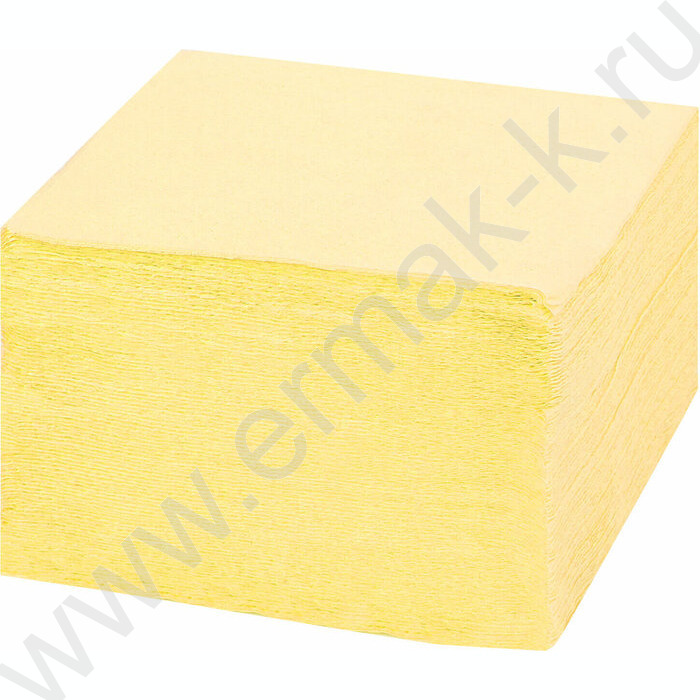Салфетки 100шт 24*24см жёлтые (пастельный цвет) | Фото 3