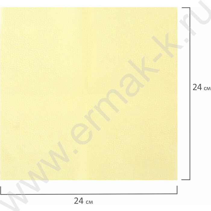 Салфетки 100шт 24*24см жёлтые (пастельный цвет) | Фото 5