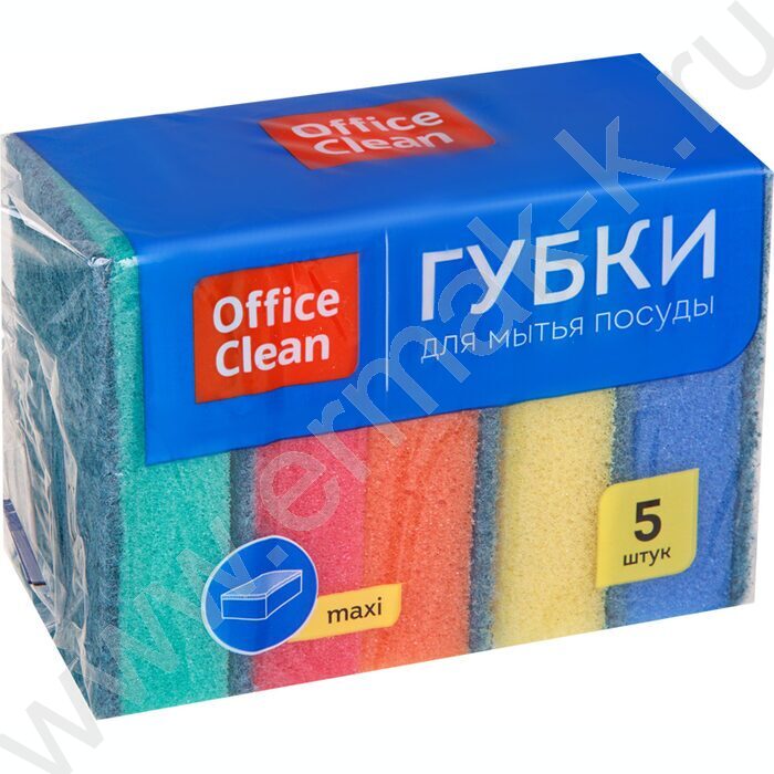 Губка для мытья посуды "Maxi" /9*6,5*2,7см  5шт/уп | Фото 1
