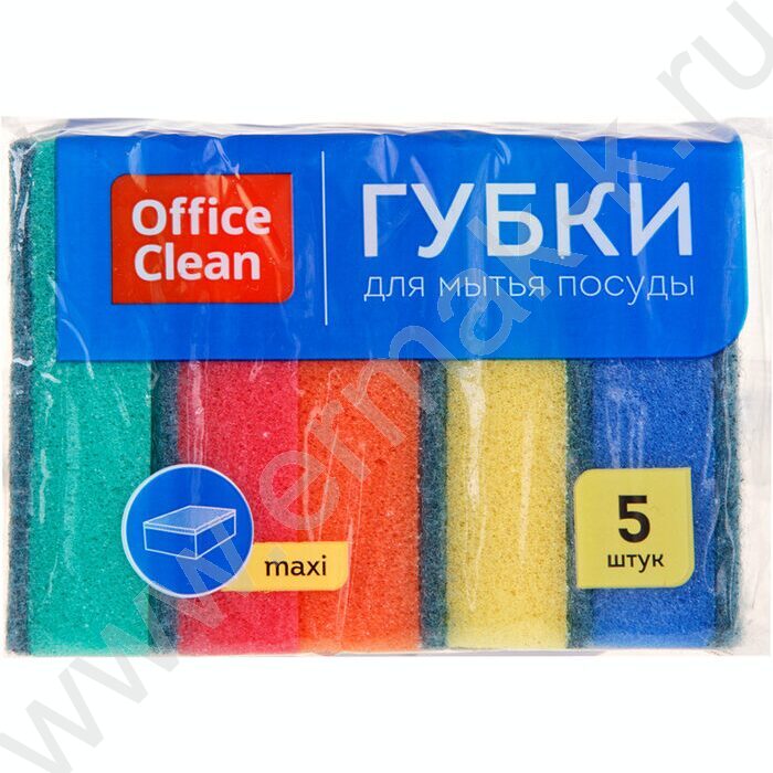 Губка для мытья посуды "Maxi" /9*6,5*2,7см  5шт/уп | Фото 2