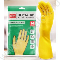 Перчатки резиновые хозяйственные М "Универсальные" /желтые /пакет с европодвесом | Фото 7