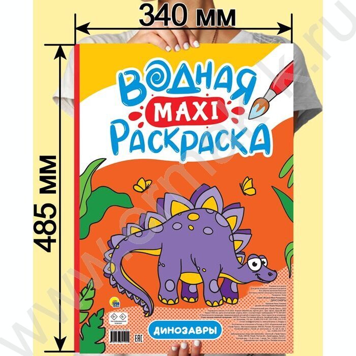 Раскраска водная MAXI.Динозавры | Фото 2