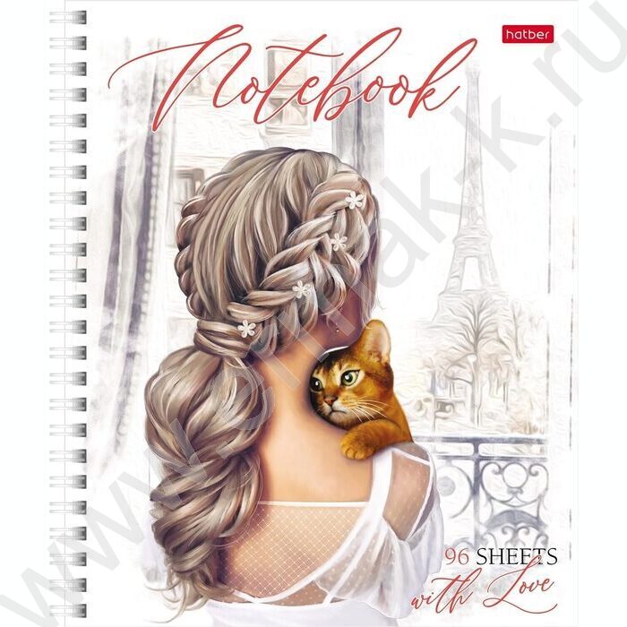 Тетрадь  96л клетка/спираль/тв.обл. "Окно в Париж" | Фото 1