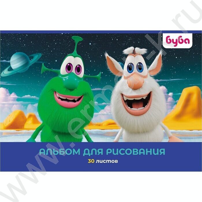 Альбом д/рисования 30л "Буба" ассорти | Фото 3