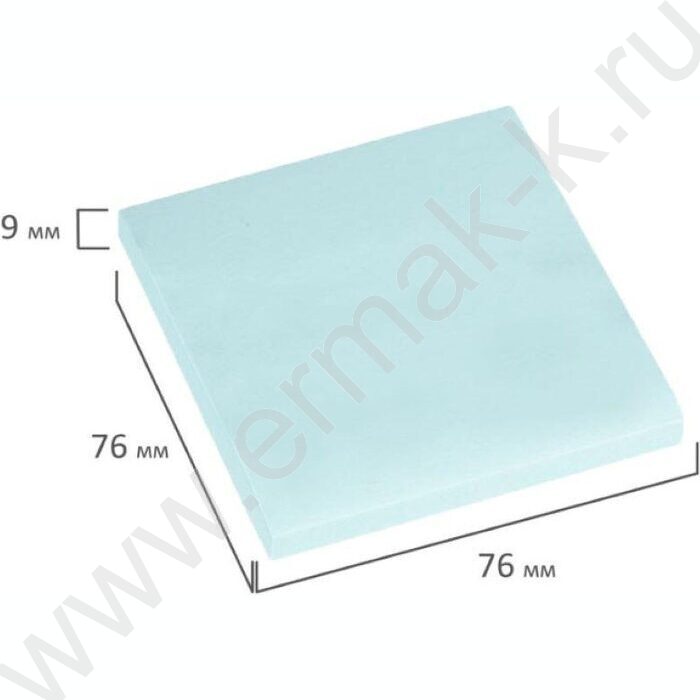 Бумага д/записей  76*76мм /100л, 62г/м², голубая с липким краем "Bright colours" | Фото 4