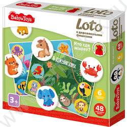 Лото с деревянными фишками Baby Toys "Кто где живет?" | Фото 1