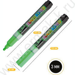Маркер-жидкий мел /зеленый/ 3мм круг "Black Board Marker" /водная основа | Фото 4