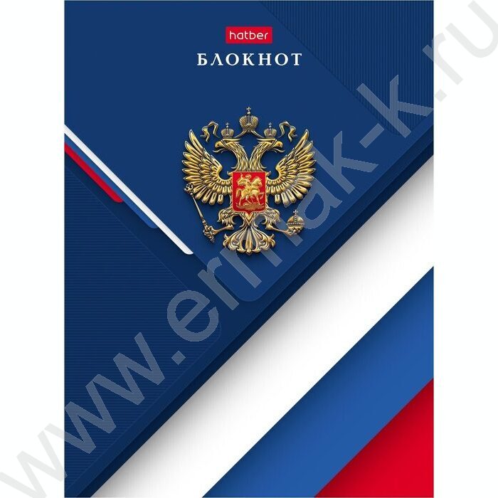 Зап. книжка  64л А6 тв.обл./клетка/линия "Россия" | Фото 1