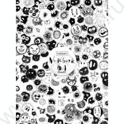 Зап. книжка  64л А6 тв.обл./клетка/линия "Прикольные кляксы" | Фото 1