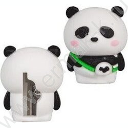 Точилка 1отв. пластик Panda, 28*29*34мм, с покрытием Soft Touch | Фото 1