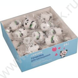 Точилка 1отв. пластик Panda, 28*29*34мм, с покрытием Soft Touch | Фото 3