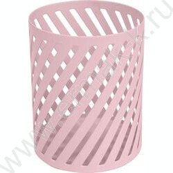 Подставка д/каранд. и ручек 8*10см круглая, металлическая, пастельно-розовая "Pastel" | Фото 1