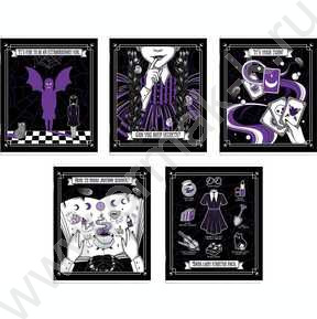 Тетрадь  48л клетка "Милая готика" /выборочный ТВИН-лак/ ассорти