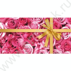 Конверт д/денег 170*82мм "Розовые розы" | Фото 1