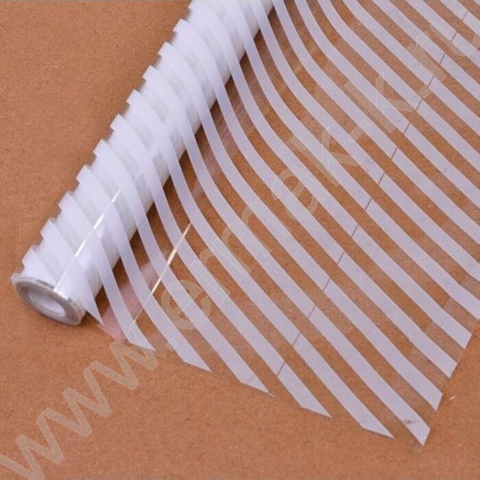 Пленка упаковочная 0,7*7,5м 40мкм 200гр прозрачная с рисунком "Диагональ" Белый | Фото 1