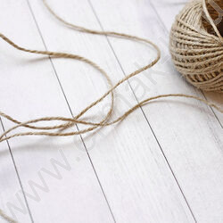 Шпагат джутовый /длина  165м, диам. 1,5мм,  лин.пл. 1200текс | Фото 3