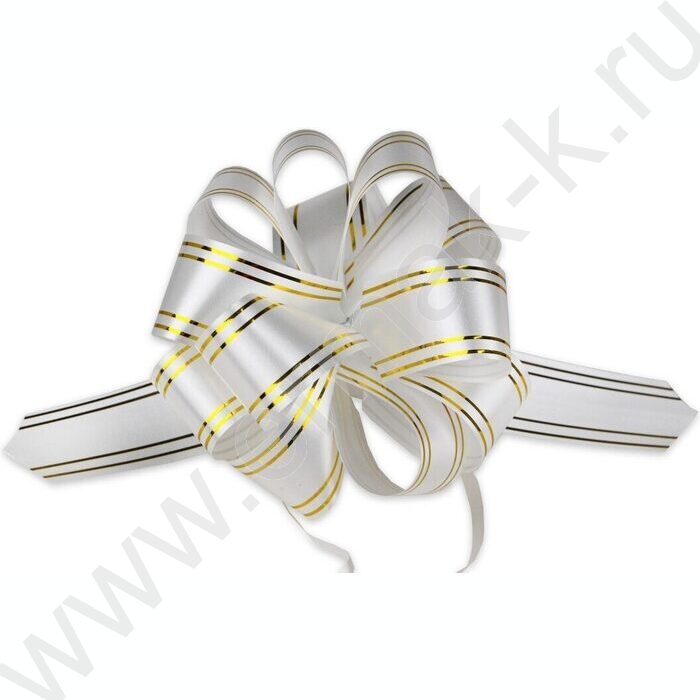 Бант-шар золотое сечение 3см белый | Фото 1