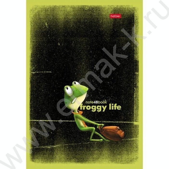 Тетрадь  48л А4 клетка "Лягух Кир" /мат.лам.тиснение/ 5видов | Фото 3