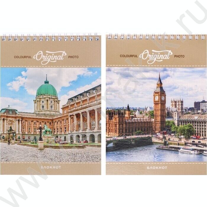 Блокнот  80л А5 спираль "Знаменитая архитектура" ассорти | Фото 1