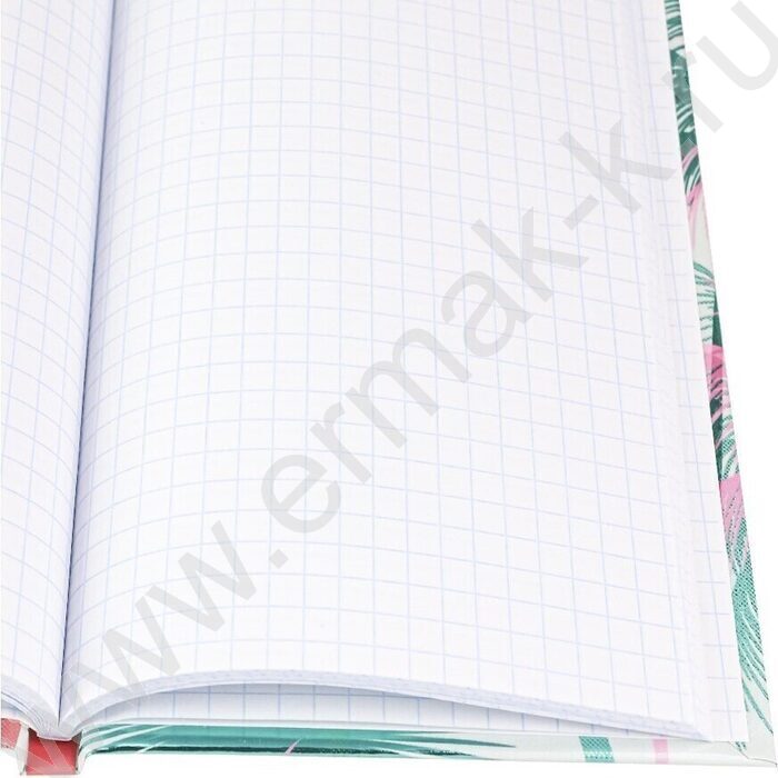 Зап. книжка  64л А6 тв.обл. "Рай фламинго" /твин-лак, холодная фольга/ | Фото 3