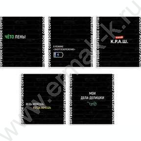 Тетрадь  48л линейка "Фразы с характером" /выборочный ТВИН лак/ ассорти