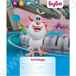 Тетрадь  12л линейка узкая "Буба" ассорти | Фото 1