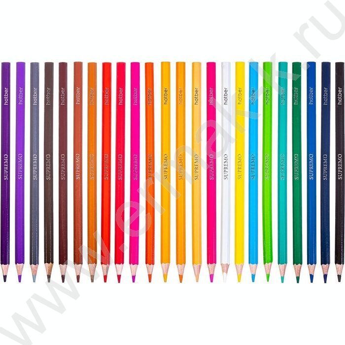 Карандаши  24цв Supremo /мягкий стержень /карт.коробка | Фото 2