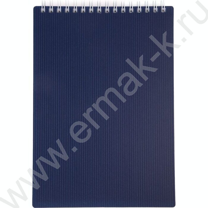 Блокнот  80л А5 спираль,пл.обл. "VELVET  Синий" | Фото 1
