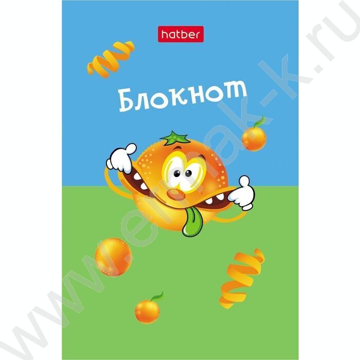 Блокнот  48л А7 3-х цв.блок "Экстремальный апельсинчик" | Фото 2
