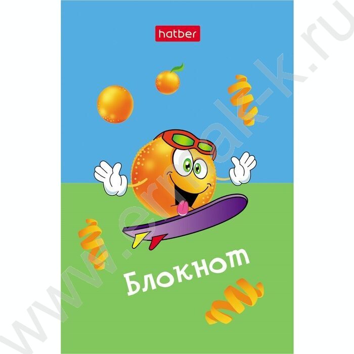 Блокнот  48л А7 3-х цв.блок "Экстремальный апельсинчик" | Фото 3